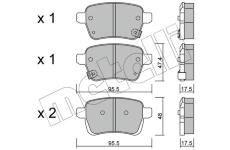 Sada brzdových platničiek kotúčovej brzdy METELLI 22-1012-0