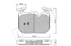 Sada brzdových destiček, kotoučová brzda METELLI 22-1015-1