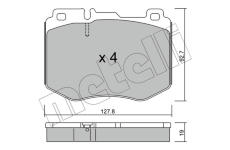 Sada brzdových platničiek kotúčovej brzdy METELLI 22-1019-0