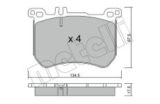 Sada brzdových platničiek kotúčovej brzdy METELLI 22-1021-0