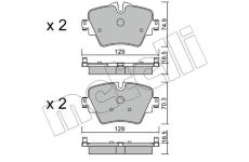 Sada brzdových destiček, kotoučová brzda METELLI 22-1037-0