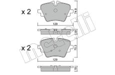 Sada brzdových destiček, kotoučová brzda METELLI 22-1037-1