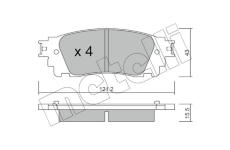Sada brzdových platničiek kotúčovej brzdy METELLI 22-1041-0
