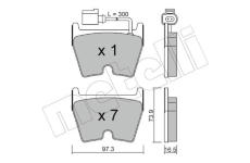 Sada brzdových destiček, kotoučová brzda METELLI 22-1043-1