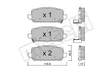 Sada brzdových platničiek kotúčovej brzdy METELLI 22-1084-0