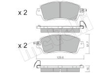 Sada brzdových destiček, kotoučová brzda METELLI 22-1085-0