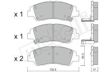 Sada brzdových destiček, kotoučová brzda METELLI 22-1091-0