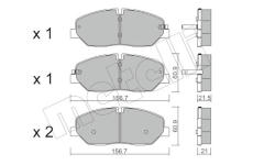 Sada brzdových destiček, kotoučová brzda METELLI 22-1094-0