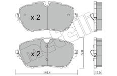 Sada brzdových destiček, kotoučová brzda METELLI 22-1105-0