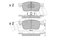 Sada brzdových destiček, kotoučová brzda METELLI 22-1107-0