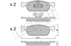 Sada brzdových destiček, kotoučová brzda METELLI 22-1109-0