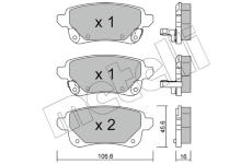 Sada brzdových platničiek kotúčovej brzdy METELLI 22-1112-1
