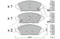 Sada brzdových destiček, kotoučová brzda METELLI 22-1113-0