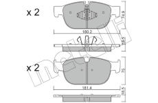 Sada brzdových destiček, kotoučová brzda METELLI 22-1120-0