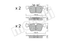 Sada brzdových platničiek kotúčovej brzdy METELLI 22-1121-0
