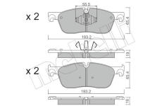 Sada brzdových destiček, kotoučová brzda METELLI 22-1123-1