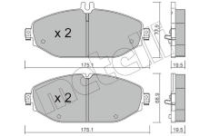 Sada brzdových destiček, kotoučová brzda METELLI 22-1132-0