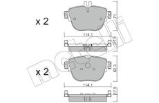 Sada brzdových platničiek kotúčovej brzdy METELLI 22-1137-0