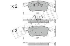 Sada brzdových destiček, kotoučová brzda METELLI 22-1142-0