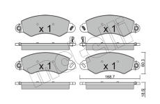 Sada brzdových platničiek kotúčovej brzdy METELLI 22-1148-0