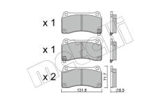 Sada brzdových destiček, kotoučová brzda METELLI 22-1157-0