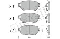 Sada brzdových destiček, kotoučová brzda METELLI 22-1159-0