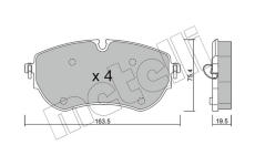 Sada brzdových destiček, kotoučová brzda METELLI 22-1172-0