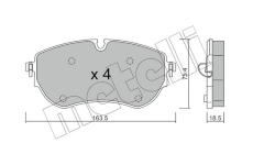 Sada brzdových platničiek kotúčovej brzdy METELLI 22-1172-1