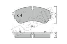 Sada brzdových platničiek kotúčovej brzdy METELLI 22-1173-0
