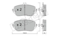 Sada brzdových platničiek kotúčovej brzdy METELLI 22-1193-0