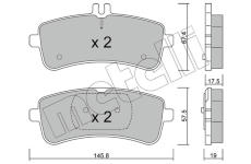 Sada brzdových destiček, kotoučová brzda METELLI 22-1200-0