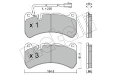 Sada brzdových platničiek kotúčovej brzdy METELLI 22-1201-0
