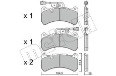 Sada brzdových platničiek kotúčovej brzdy METELLI 22-1201-2