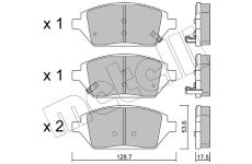 Sada brzdových destiček, kotoučová brzda METELLI 22-1211-0