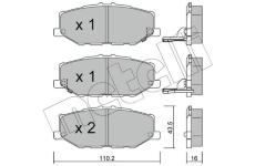 Sada brzdových destiček, kotoučová brzda METELLI 22-1215-0