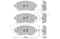 Sada brzdových platničiek kotúčovej brzdy METELLI 22-1234-0
