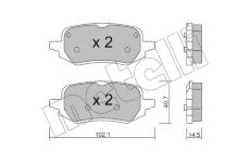 Sada brzdových destiček, kotoučová brzda METELLI 22-1248-0