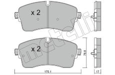 Sada brzdových platničiek kotúčovej brzdy METELLI 22-1250-0