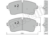 Sada brzdových platničiek kotúčovej brzdy METELLI 22-1250-1