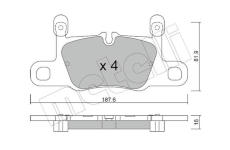 Sada brzdových platničiek kotúčovej brzdy METELLI 22-1258-3