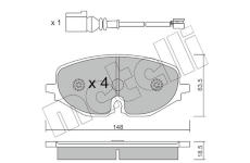 Sada brzdových platničiek kotúčovej brzdy METELLI 22-1280-0