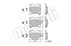 Sada brzdových platničiek kotúčovej brzdy METELLI 22-1289-0