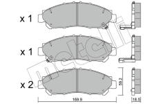 Sada brzdových destiček, kotoučová brzda METELLI 22-1291-0