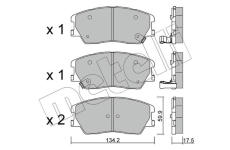 Sada brzdových destiček, kotoučová brzda METELLI 22-1305-0