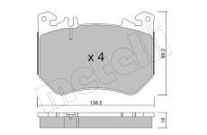 Sada brzdových platničiek kotúčovej brzdy METELLI 22-1311-1