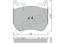 Sada brzdových destiček, kotoučová brzda METELLI 22-1312-0