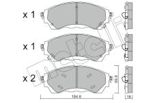 Sada brzdových destiček, kotoučová brzda METELLI 22-1343-1