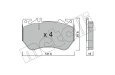Sada brzdových platničiek kotúčovej brzdy METELLI 22-1358-0