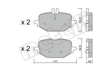 Sada brzdových destiček, kotoučová brzda METELLI 22-1359-0