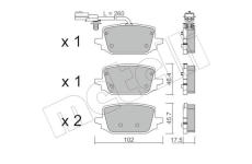 Sada brzdových destiček, kotoučová brzda METELLI 22-1366-1
